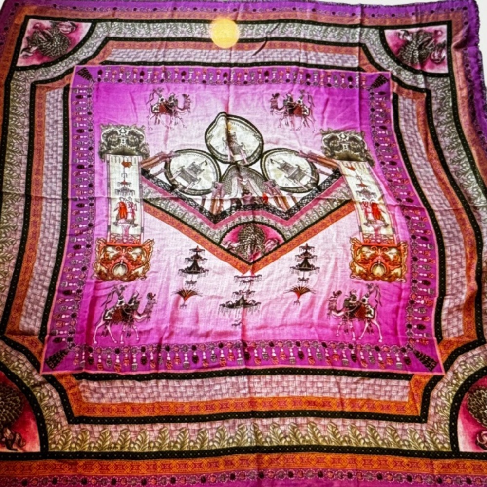 Versace Cashmere & Silk Foulard Scarf
